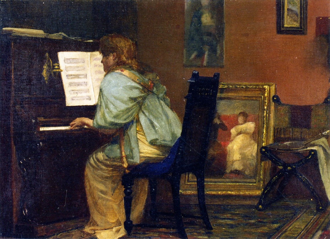 Between the Sittings, vintage artwork by Sir John Lavery, R.A., 12x8" (A4) Poster