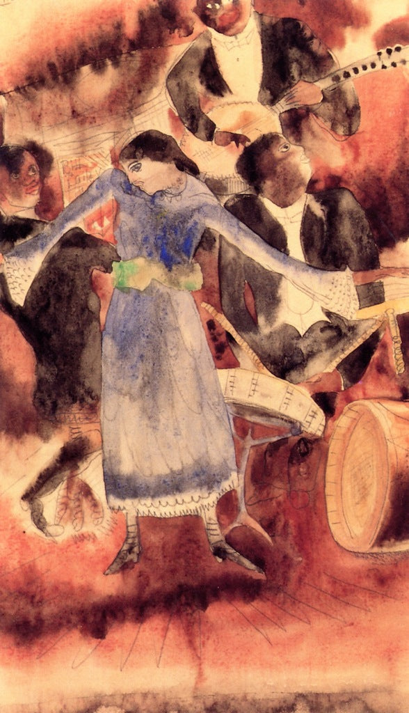 The Jazz Singer, vintage artwork by Charles Demuth, 12x8" (A4) Poster