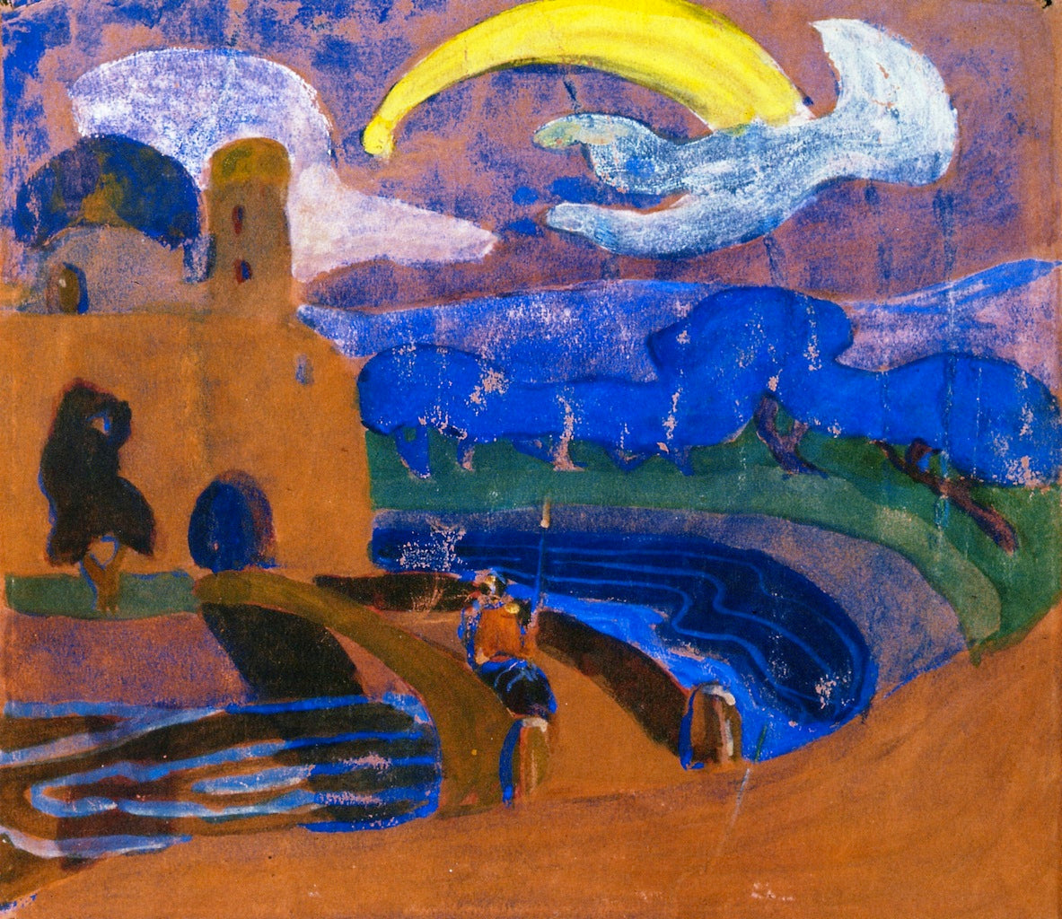 The Comet, vintage artwork by Wassily Kandinsky, 12x8" (A4) Poster