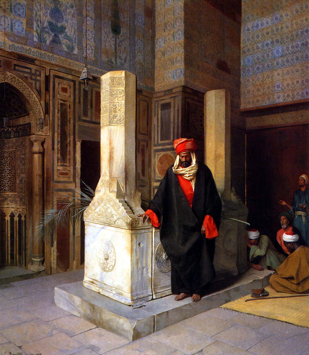 The Prayer at the Tomb by Ludwig Deutsch,A3(16x12")Poster