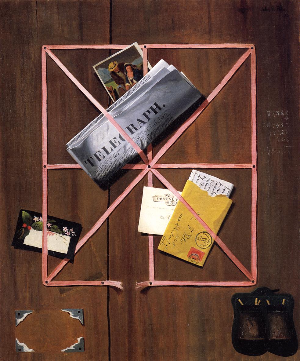  with Telegraph, Letter and Postcards by John Frederick Peto,A3(16x12")Poster