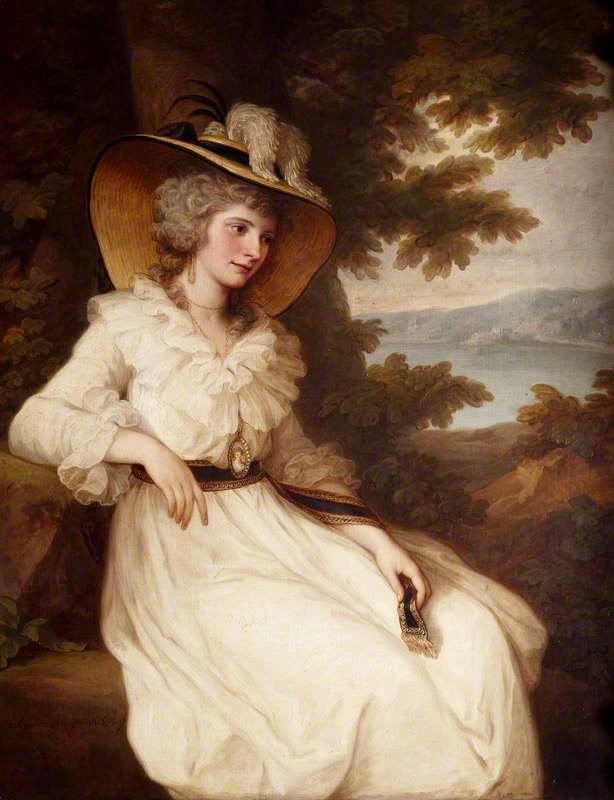 Lady Elizabeth Christiana Hervey (1759–1824), Lady Elizabeth Foster, Later Duchess of Devonshire, vintage artwork by Angelica Kauffmann, 12x8" (A4) Poster