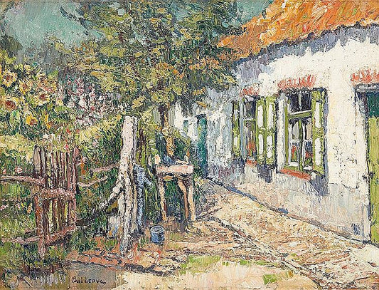 Farmette at Knockke, vintage artwork by Paul LeDuc, 12x8" (A4) Poster