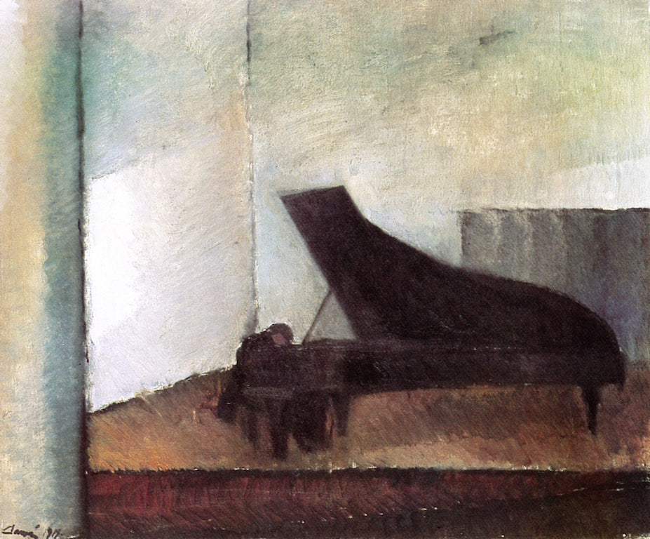 Grand Piano, vintage artwork by Alvar Cawen, 12x8" (A4) Poster