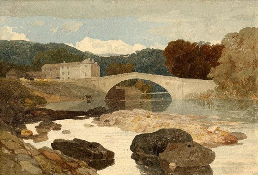 Greta Bridge, vintage artwork by John Sell Cotman, 12x8" (A4) Poster