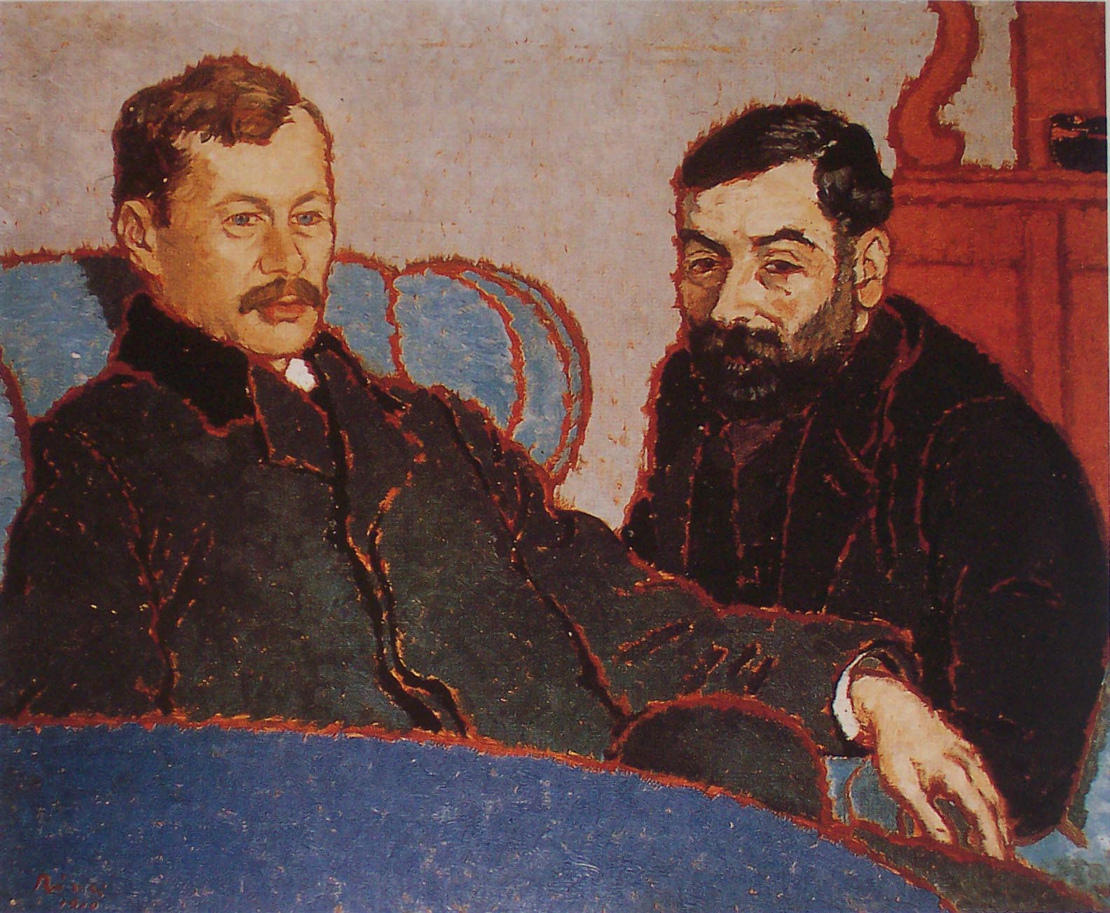 Elek Petrovics and Simon Meller by Jozsef Rippl-Ronai,A3(16x12")Poster