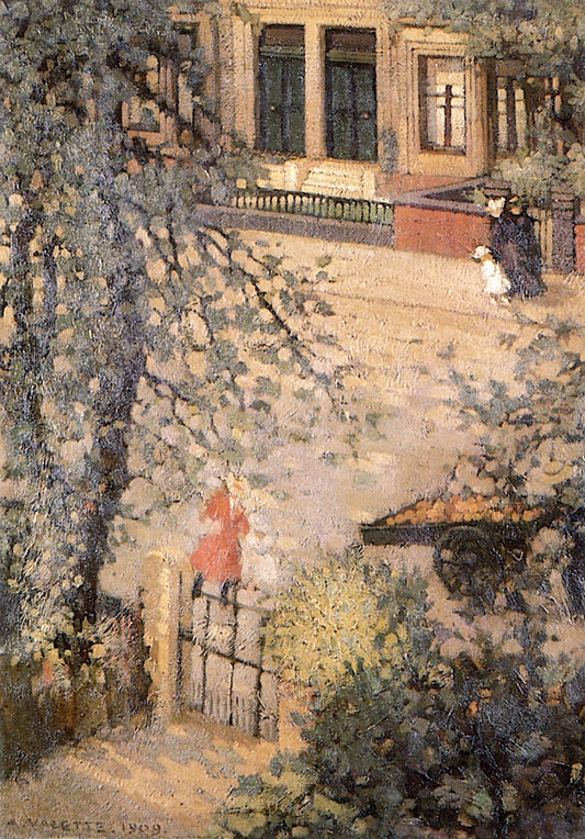 Plymouth Grove, vintage artwork by Pierre Adolphe Valette, 12x8" (A4) Poster