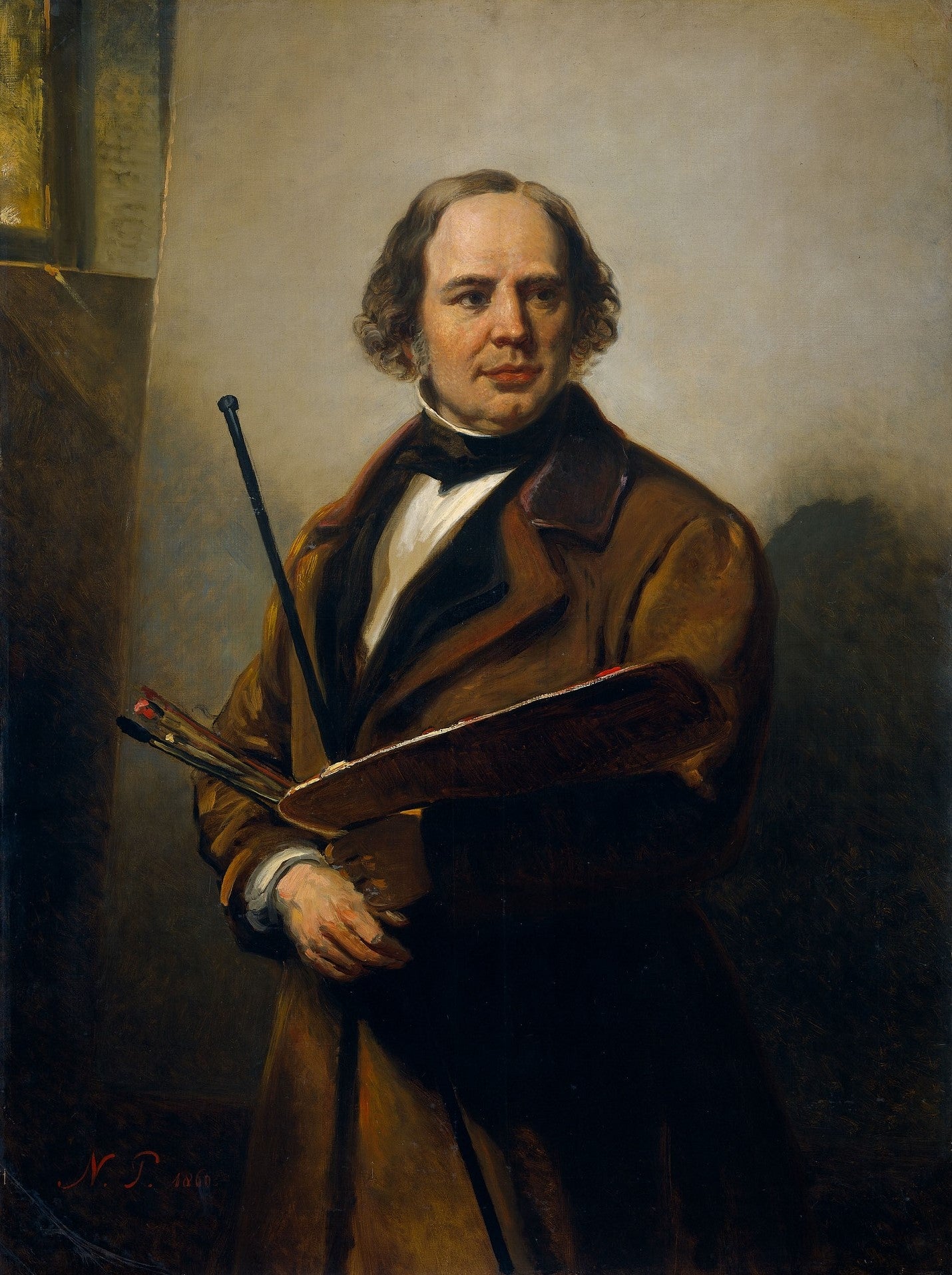 Portrait of Jan Willem Pieneman (1779-1853), vintage artwork by Nicolaas Pieneman, A3 (16x12") Poster Print