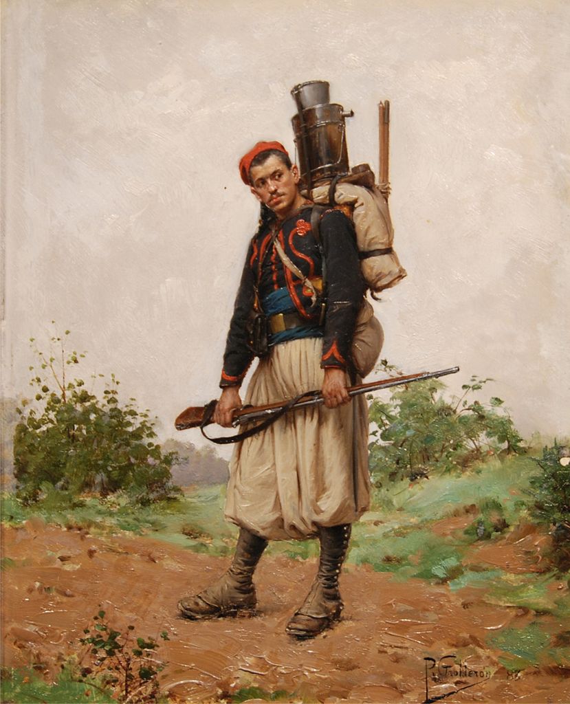 Zouave, vintage artwork by Paul-Louis-Narcisse Grolleron, 12x8" (A4) Poster