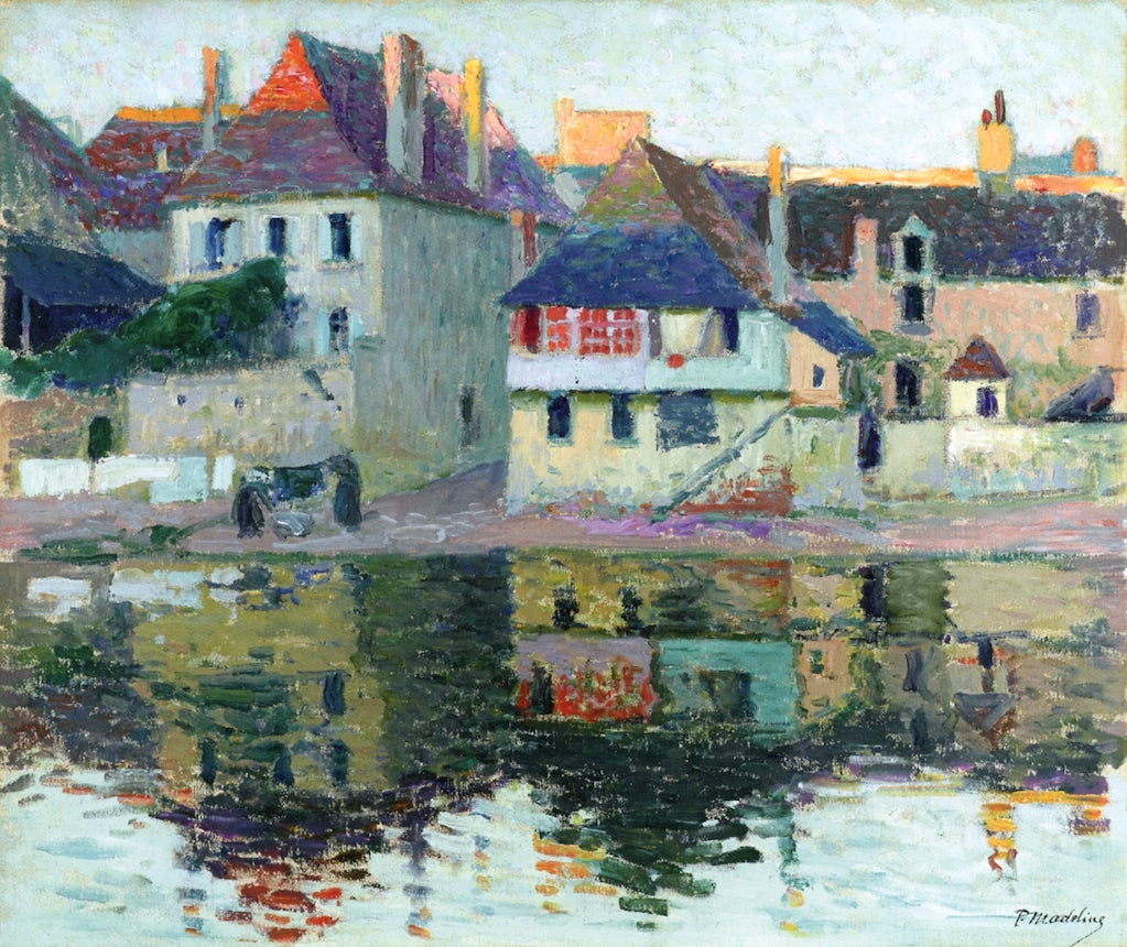 Village in Brittany, vintage artwork by Paul Madeline, 12x8" (A4) Poster