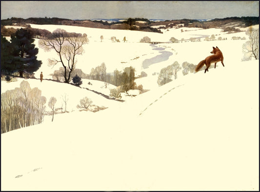 Fox in Winter by Newell Convers (N.C.) Wyeth,16x12(A3) Poster