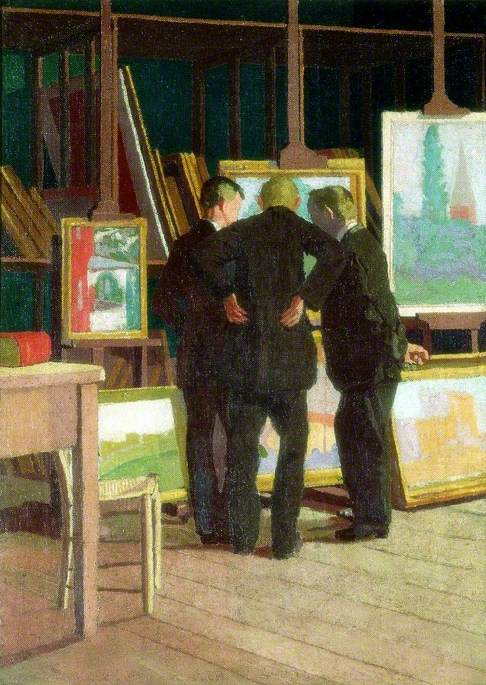 Walter Richard Sickert's studio, vintage artwork by Malcolm Drummond, 12x8" (A4) Poster