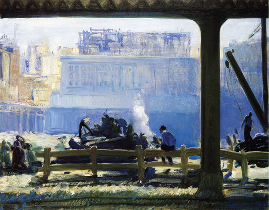 Blue Morning by George Wesley Bellows,16x12(A3) Poster