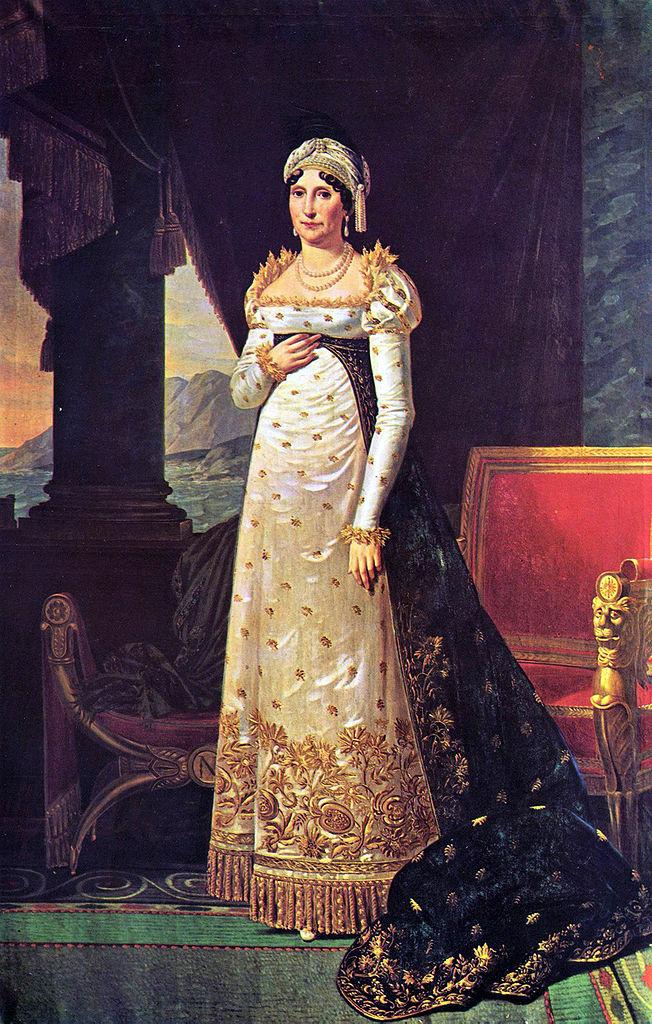 Portrait of Letizia Bonaparte, vintage artwork by Robert Lefèvre, 12x8" (A4) Poster