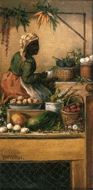 Charleston Vegetable Woman, vintage artwork by William Aiken Walker, 12x8" (A4) Poster