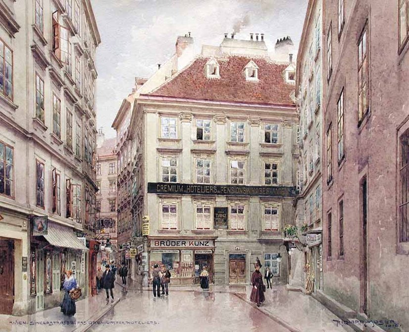 In the Singerstrasse by Richard Moser,16x12(A3) Poster