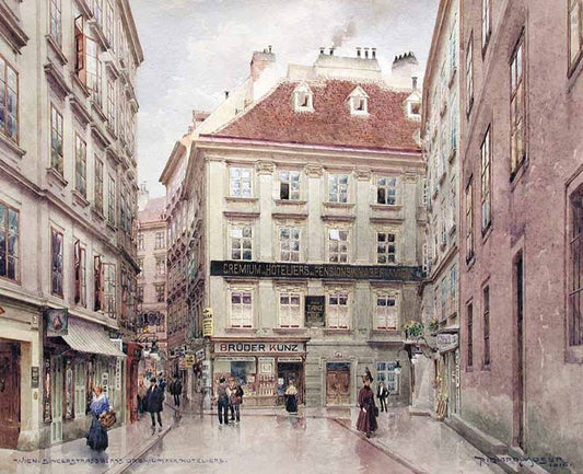 In the Singerstrasse by Richard Moser,16x12(A3) Poster