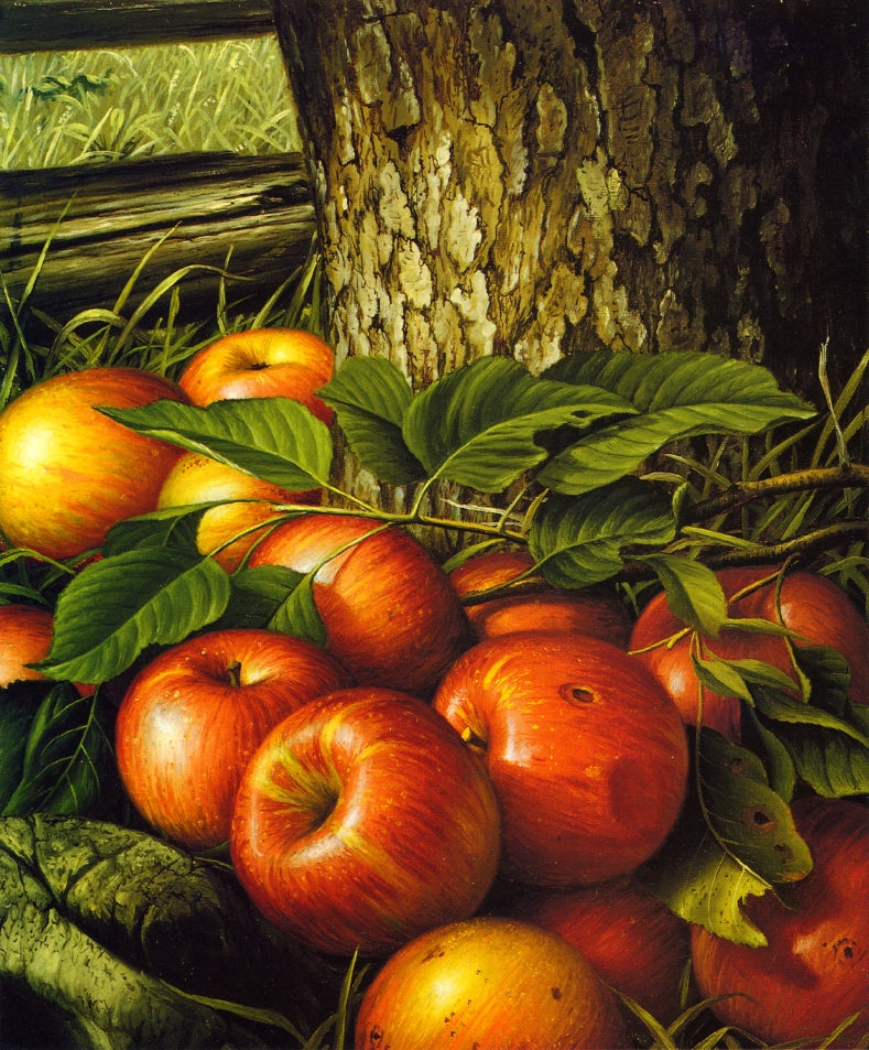 Apples and Tree Trunk by Levi Wells Prentice,A3(16x12")Poster