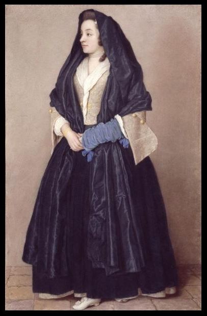 An Elegant Young Woman in Maltese Costume, vintage artwork by Jean-Étienne Liotard, 12x8" (A4) Poster