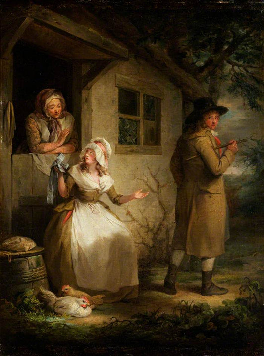 Johnny Going to the Fair, vintage artwork by George Morland, 12x8" (A4) Poster