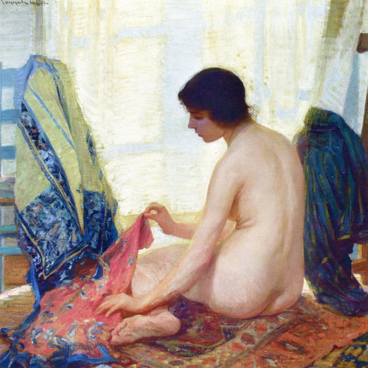 Leah, vintage artwork by Robert Vonnoh, 12x8" (A4) Poster