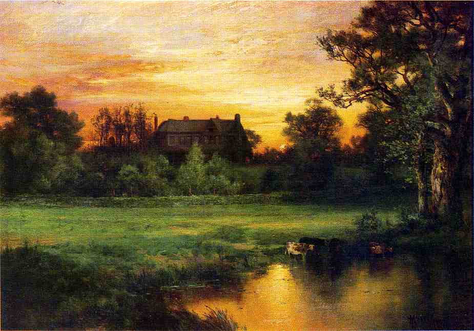 Easthampton, vintage artwork by Thomas Moran, 12x8" (A4) Poster