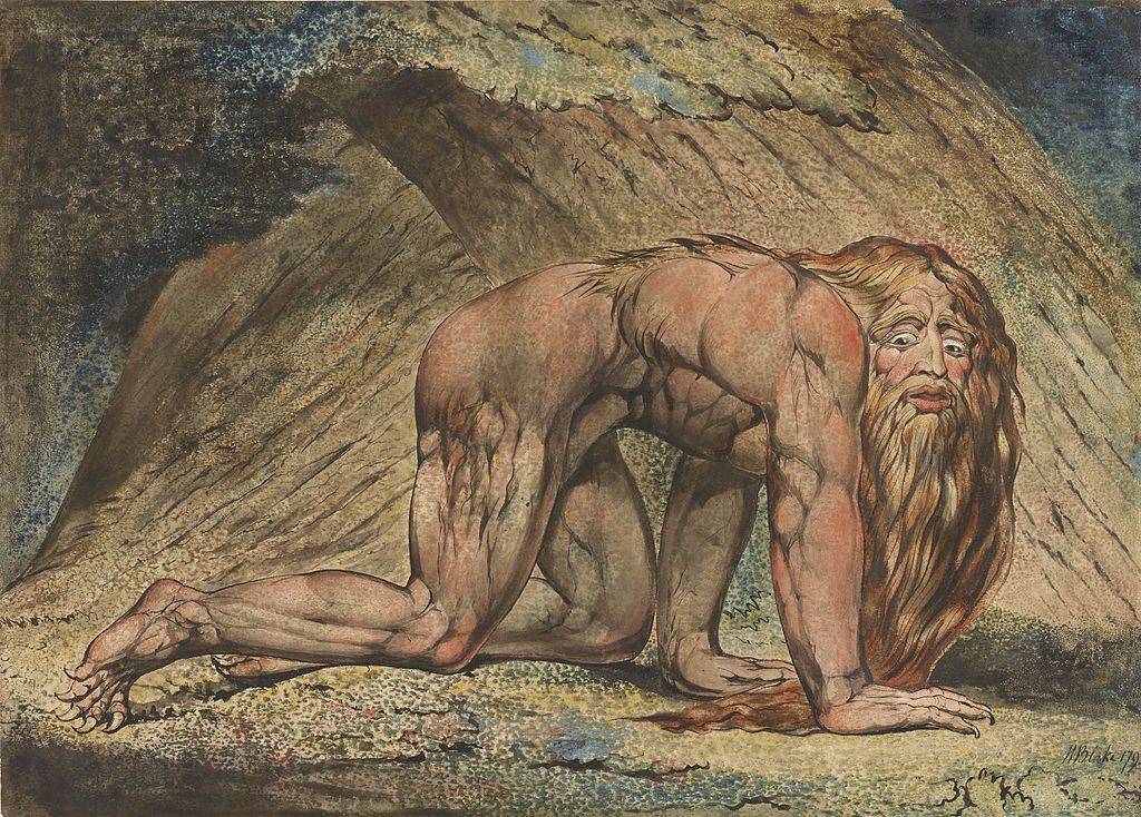 Nebuchadnezzar, vintage artwork by William Blake, 12x8" (A4) Poster