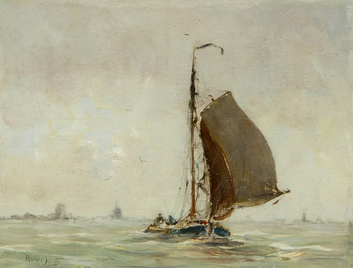 The Sailboat, vintage artwork by Hobbe Smith, 12x8" (A4) Poster
