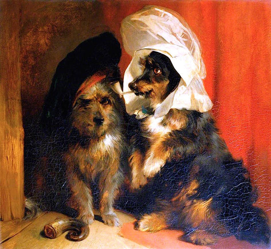 Comical Dogs, vintage artwork by Sir Edwin Landseer, A3 (16x12") Poster Print