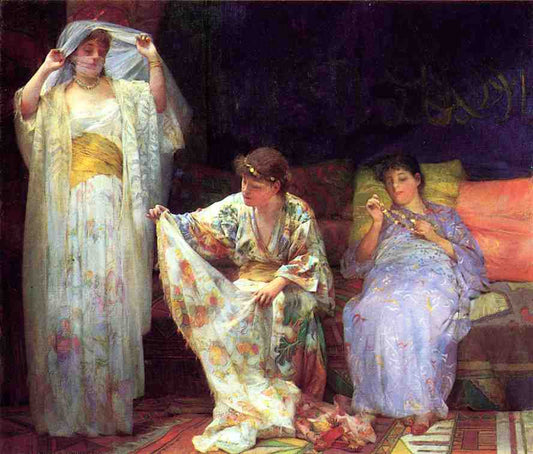 The Harem, vintage artwork by Henry Siddons Mowbray, 12x8" (A4) Poster