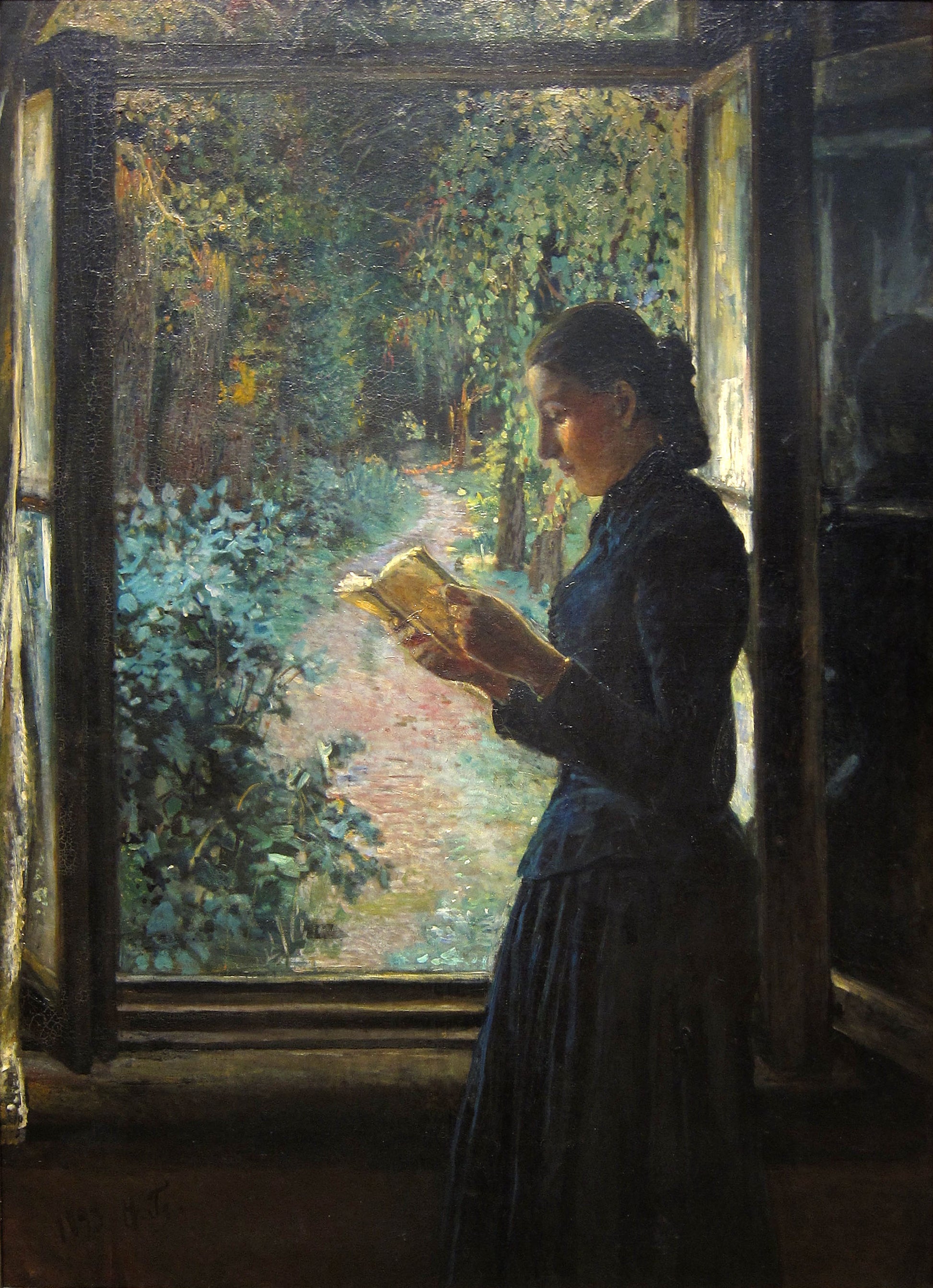 Portrait of N.I. Petrunkevich, vintage artwork by Nikolai Nikolaevich Ge, 12x8" (A4) Poster