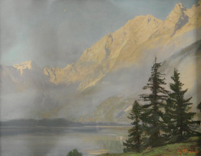 View of the Konigsee at Berchtesgaden, vintage artwork by Georg Macco, 12x8" (A4) Poster