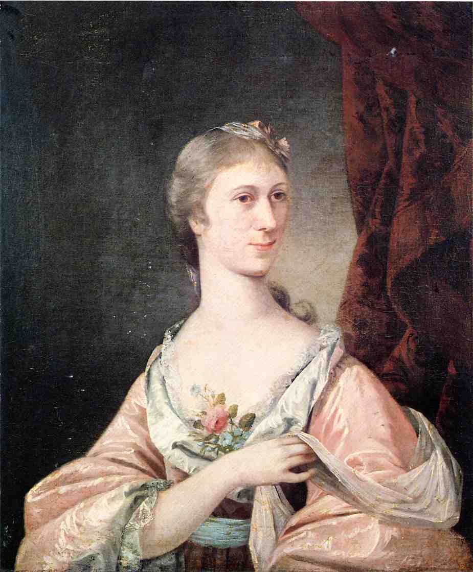 Portrait of Abigail Willing, vintage artwork by Matthew Pratt, 12x8" (A4) Poster