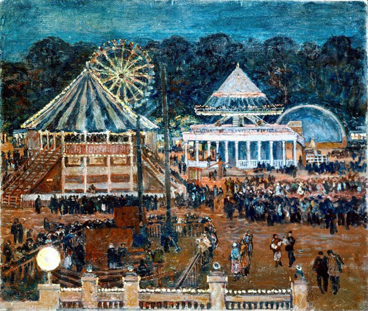 Gorky Park in Moscow, vintage artwork by Johann Heinrich Vogeler, 12x8" (A4) Poster
