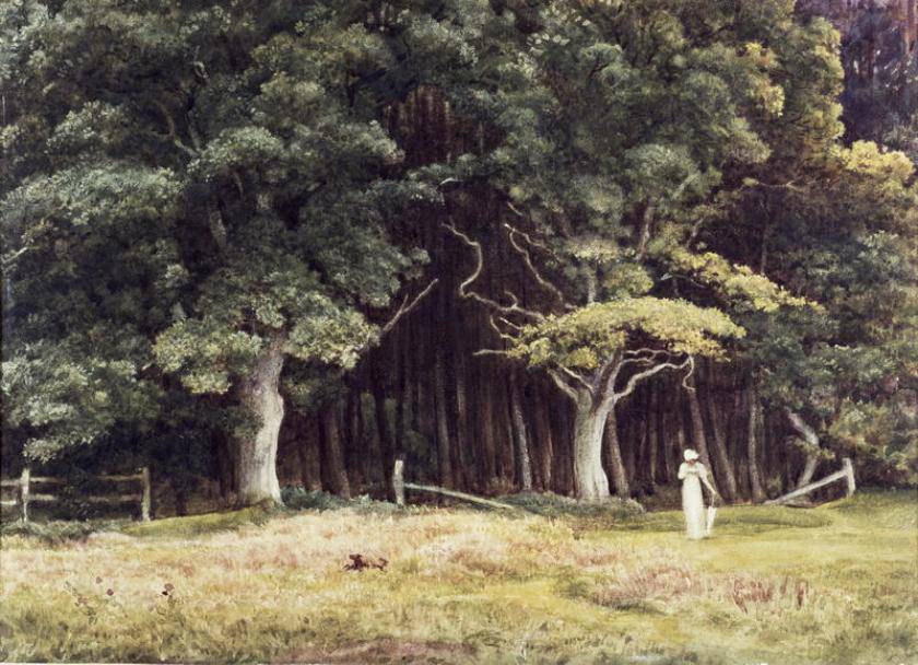 The Wooded Landscape, vintage artwork by Sir Edward John Poynter, 12x8" (A4) Poster