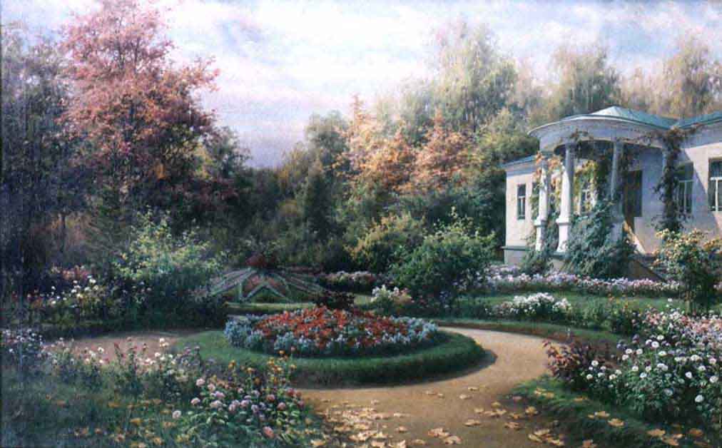 Garden in Yasnaya Polyana by Viktor Baturin,A3(16x12")Poster