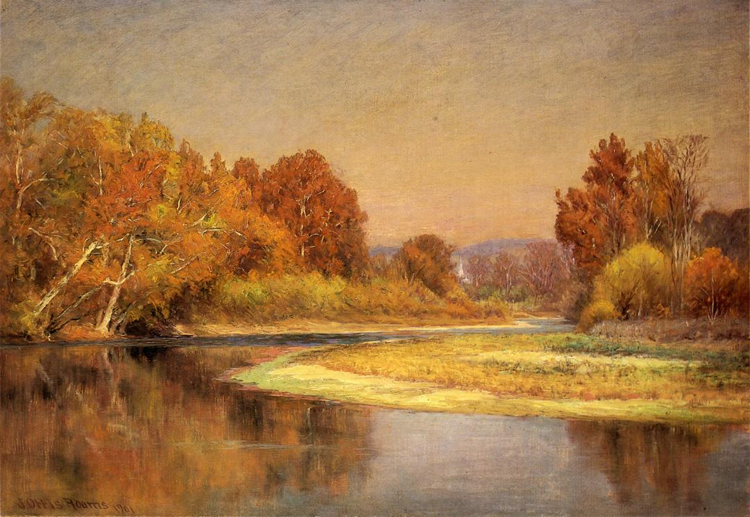 Sycamores on the Whitewater by John Ottis Adams,A3(16x12")Poster