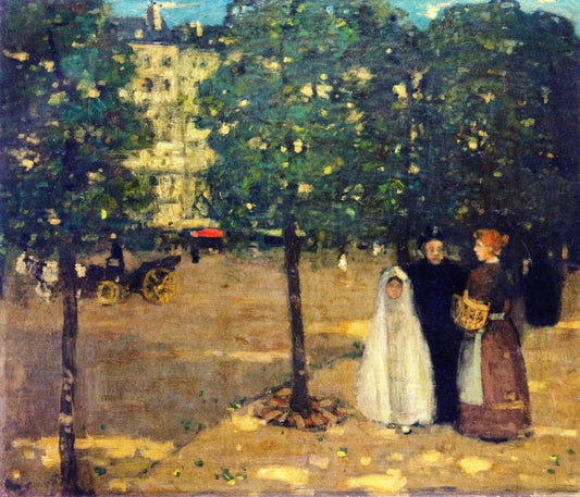 The Communicant, vintage artwork by James Wilson Morrice, 12x8" (A4) Poster