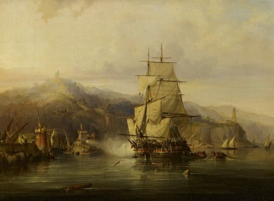 The Capture of Bagur, vintage artwork by George Paul Chambers, Sr., A3 (16x12") Poster Print