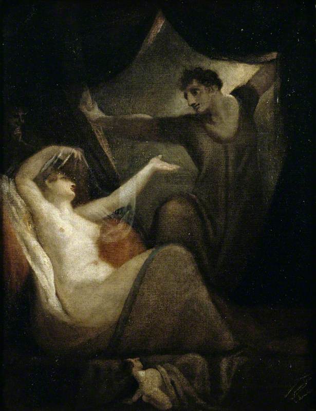 Scene from The Wife of Bath's Tale (from The Canterbury Tales), vintage artwork by Johann Heinrich Füseli, 12x8" (A4) Poster