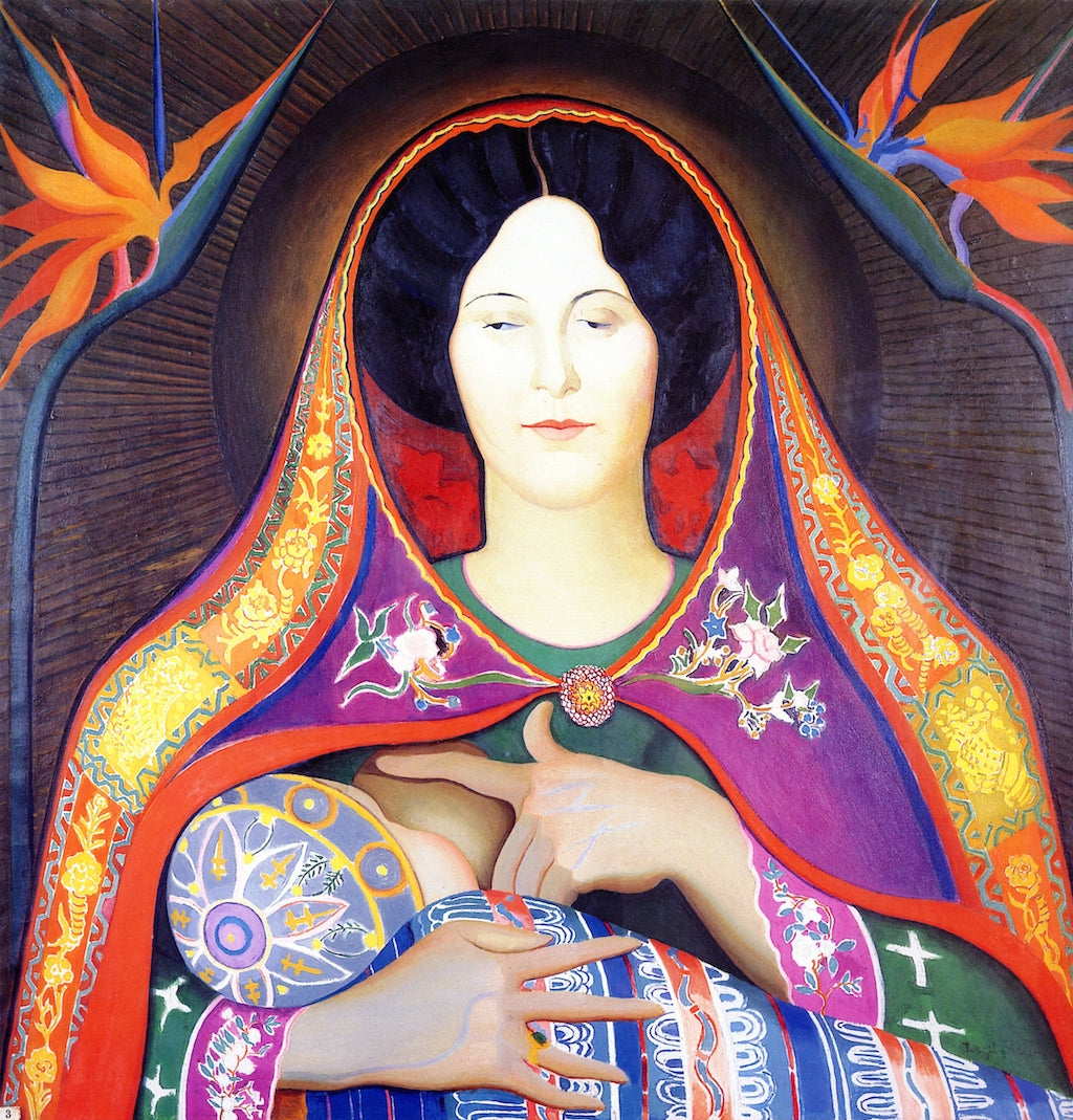 Mater Dei, vintage artwork by Joseph Stella, 12x8" (A4) Poster