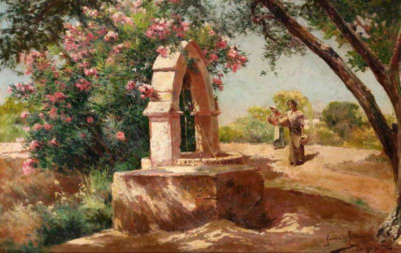 The Well at Jara by Manuel Garcia y Rodriguez,A3(16x12")Poster
