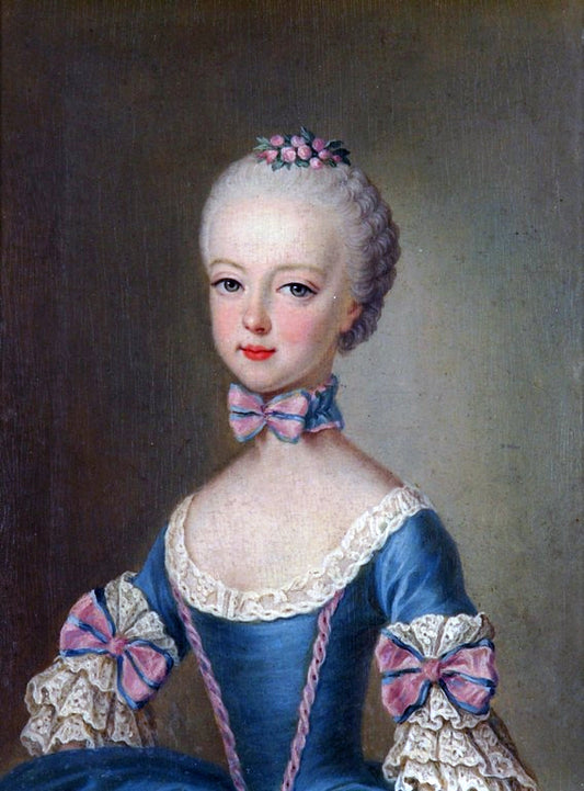 Portrait of Archduchess Maria Antonia of Austria at the age of seven years, vintage artwork by Jean-Étienne Liotard, 12x8" (A4) Poster