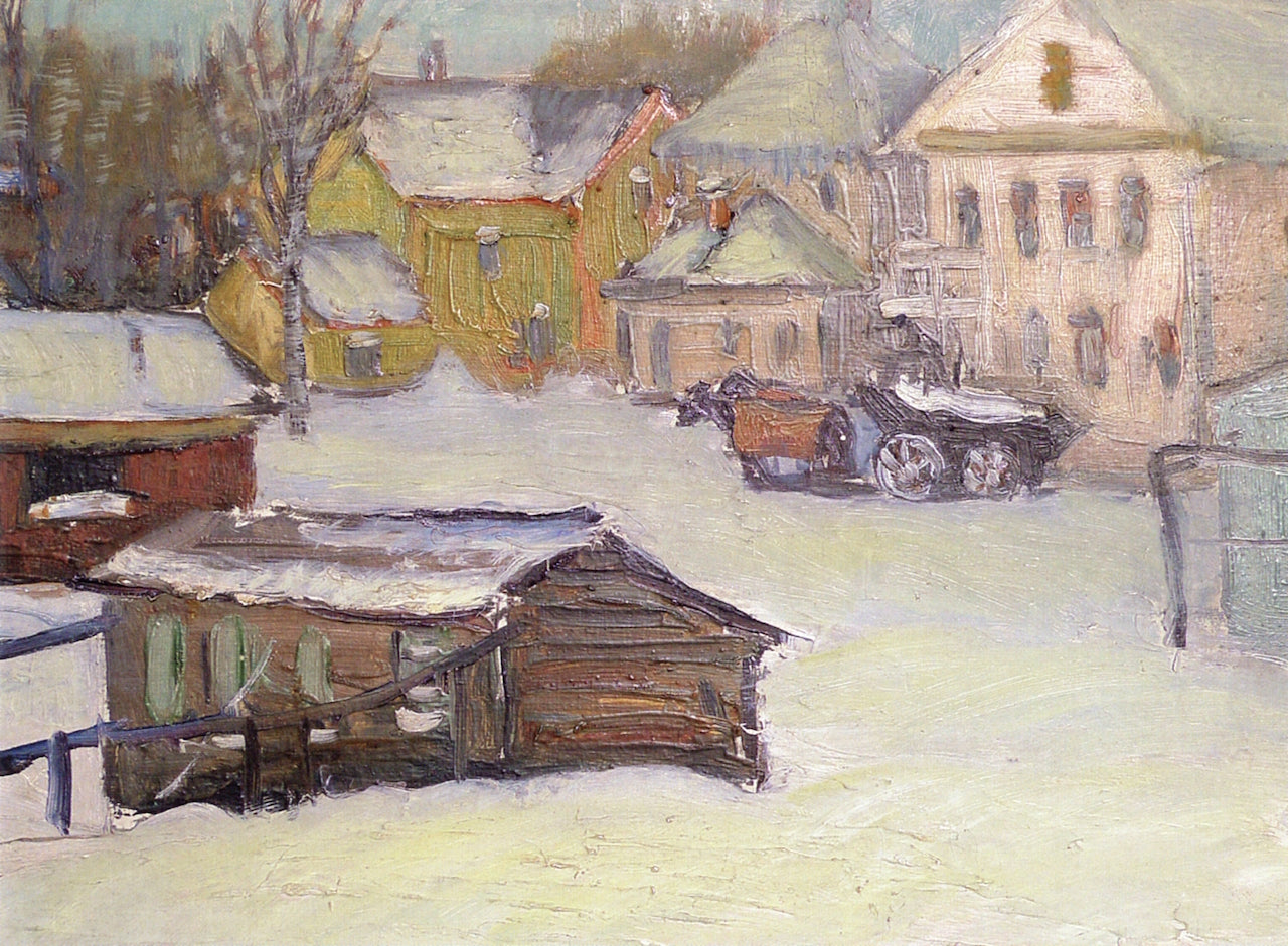 At the Back Door, vintage artwork by Ada Augusta Wolfe, 12x8" (A4) Poster