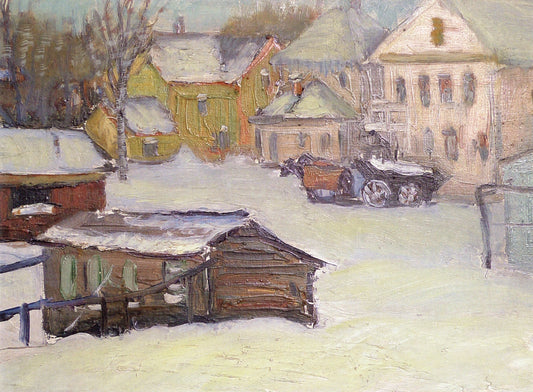 At the Back Door, vintage artwork by Ada Augusta Wolfe, 12x8" (A4) Poster