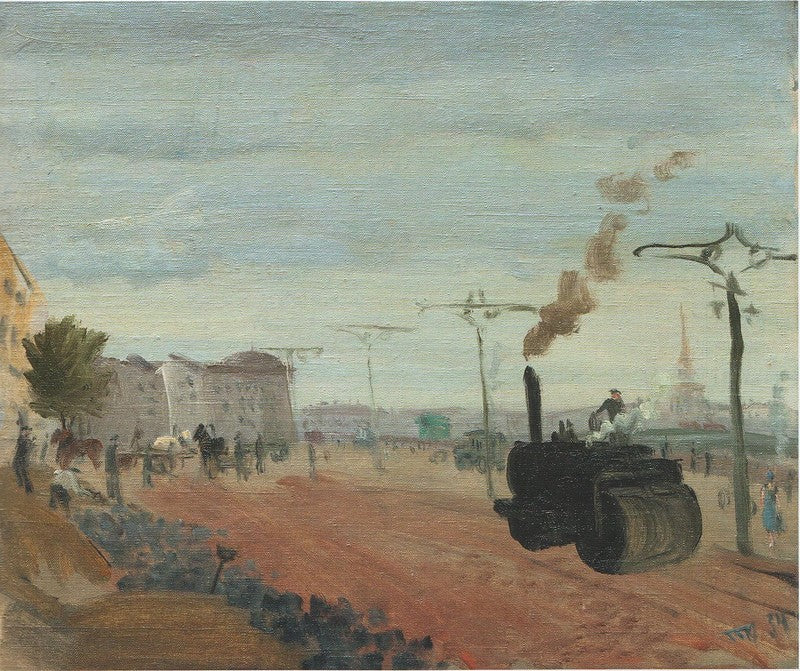 Asphalting the Embankment by Vladimir Grinberg,16x12(A3) Poster