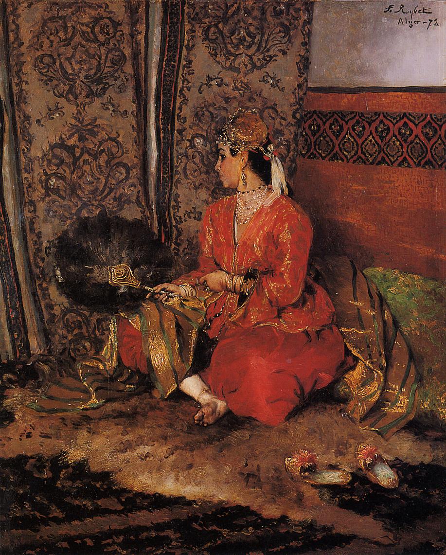 The Algerian Beauty, vintage artwork by Ferdinand Roybet, 12x8" (A4) Poster