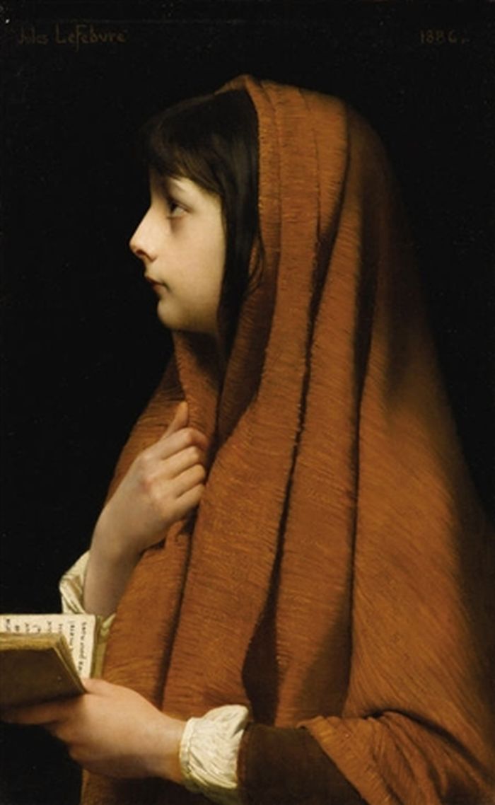 Mignon, vintage artwork by Jules Joseph Lefebvre, 12x8" (A4) Poster
