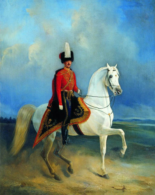 The Hussar, vintage artwork by Nikolai Sverchkov, A3 (16x12") Poster Print