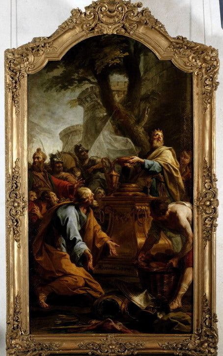 The offering of Melchisedek, vintage artwork by Jean Restout, 12x8" (A4) Poster